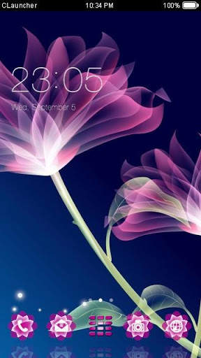 موضوع زهرة  نيون 1 تصوير الشاشة