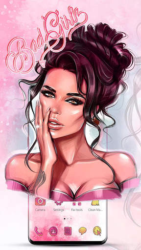 Pink Bad Girl Launcher screenshot 1
