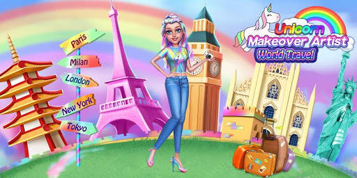 Unicorn Makeover Artist: World Travel screenshot 1