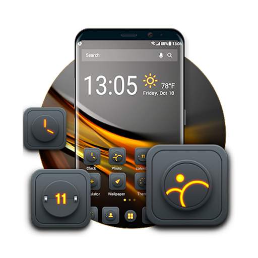 Blackgold Launcher theme for you release_2.2.7