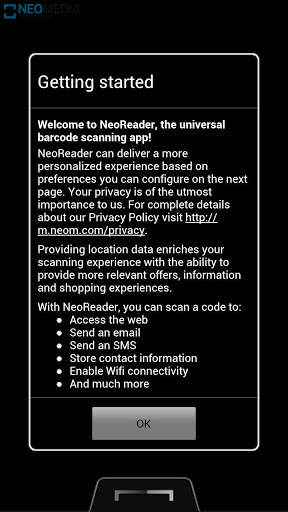 NeoReader QR & Barcode Scanner screenshot 1