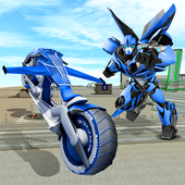 volante Bicicletta Acciaio robot icon