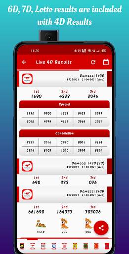 Live 4D Result screenshot 3
