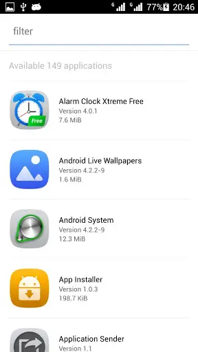 Application Sender screenshot 1