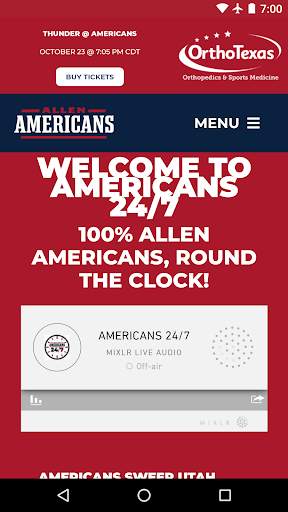 Allen Americans App screenshot 2