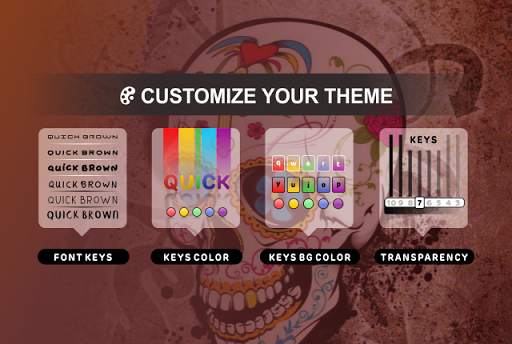 Keyboard Themes Zombie Skull screenshot 3