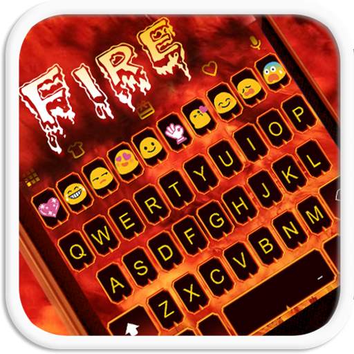 Fire Emoji Keyboard Theme 1.0.7