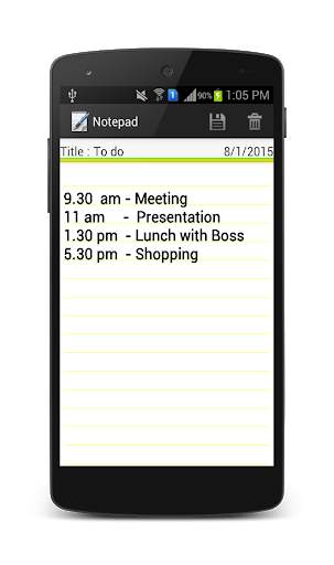 Notepad screenshot 1