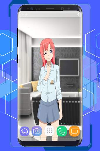 Anime Schoolgirl Interactive Live Wallpaper screenshot 2