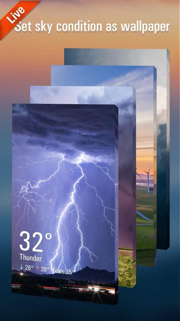 3D Weather Live Wallpaper for Free screenshot 1