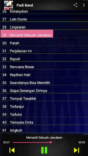Kompilasi Lagu Padi Band screenshot 3