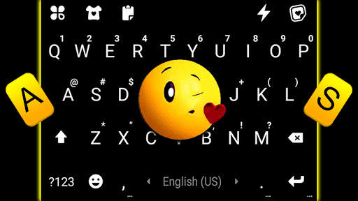 Latar Belakang Keyboard Kiss Emoji Live screenshot 1
