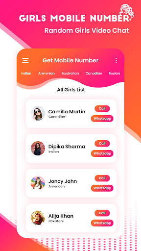 Real girls mobile number for WhatsApp Chat & Video screenshot 3
