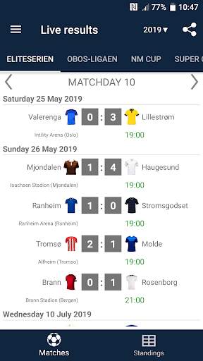 Live Scores Eliteserien 2023 screenshot 1