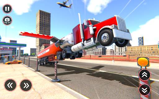 Flying Oil Tanker Truck Games स्क्रीनशॉट 1