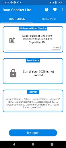 Super su Root Checker Lite App screenshot 4