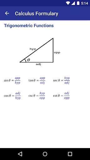 Calculus Formulary screenshot 2