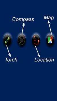 Brightest led flashlight with compass and map screenshot 1
