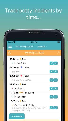 Potty Training Tracker screenshot 1