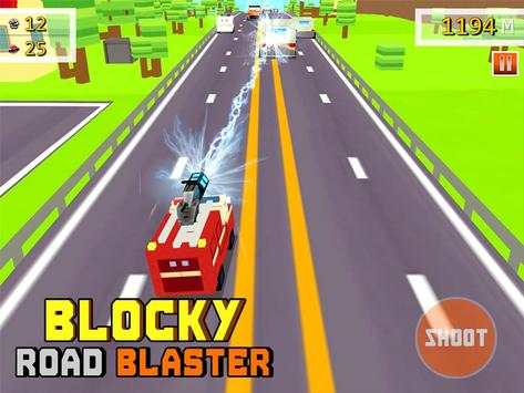 Blocky Road Blaster - Gun Race screenshot 11