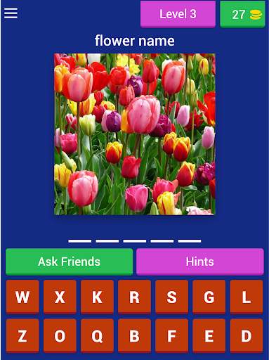 Flower Quiz Game (Flower Name Word Game) screenshot 13