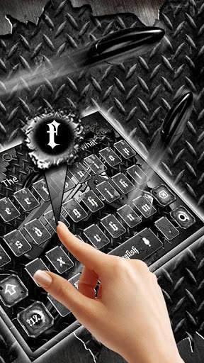 Black Pistol Bullet Keyboard Theme screenshot 2