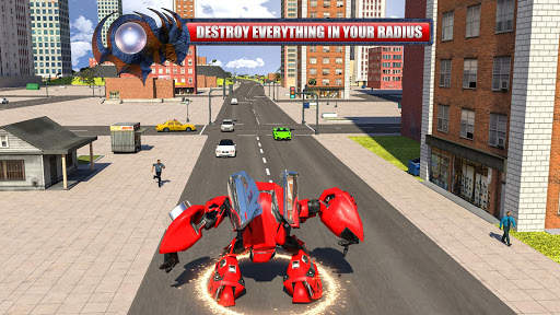 Flying Robot Car Simulator: Real Rope hero game screenshot 1