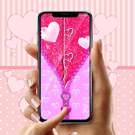 Pink lock screen screenshot 2