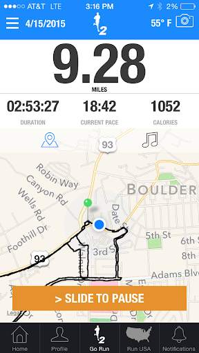 Run2 GPS Running Tracker screenshot 1
