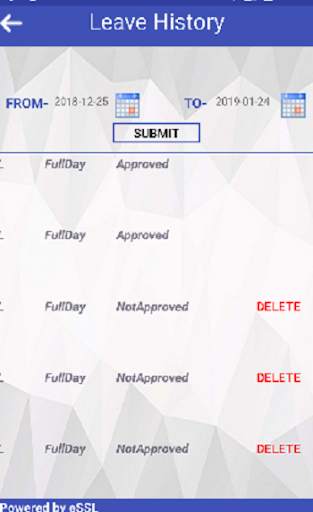 eSSL eTimeTrackLite Mobile App 2.0.4 screenshot 16