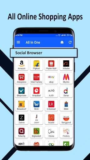 Social Browser:- All Social Media & Shopping Apps screenshot 4
