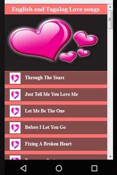 English and Tagalog Love songs screenshot 2