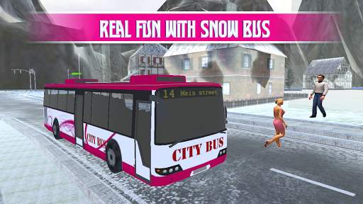 Snow Bus City Driver 3D: Modern Bus game 2021 screenshot 1