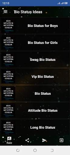 Bio Status Ideas screenshot 6