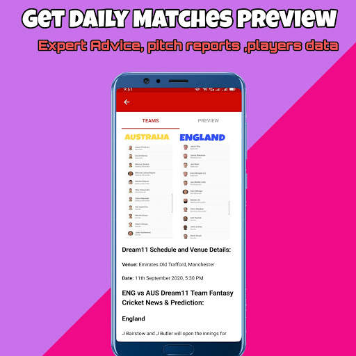 Dimagse11 - Dream11 Tips and Preview screenshot 1