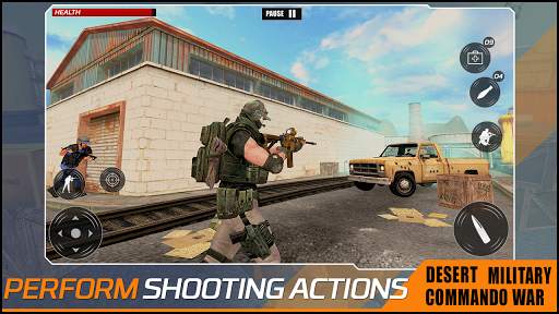 Desert Military Commando War Shooting Games 2k20 screenshot 3
