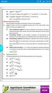 Maths Limits Formula Book screenshot 2