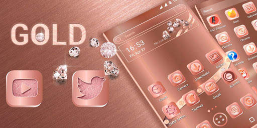 Rose Gold Launcher Theme screenshot 1