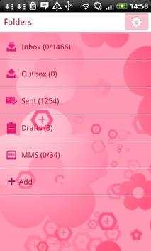 GO SMS Pink Floral Theme screenshot 5