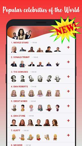 Celebrity Stickers For WA (WAStickerApps) screenshot 1