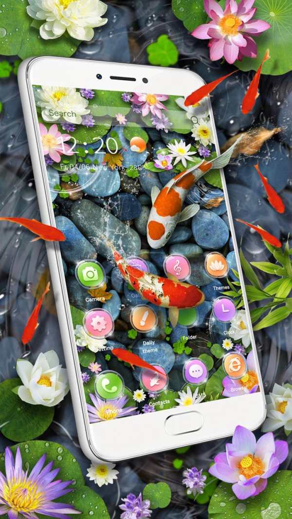 Koi Fish Aquarium 3D Theme screenshot 2