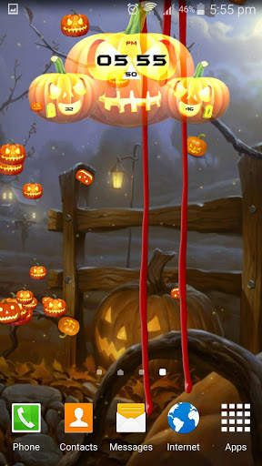Halloween Clock Live Wallpaper screenshot 3