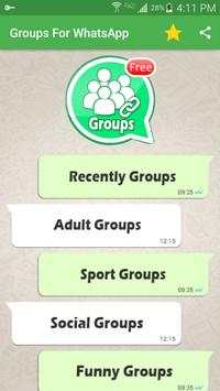 Groups For WhatsApp screenshot 1