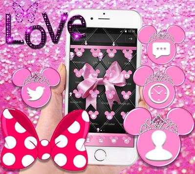 Pink Black Minny Bowknot Theme screenshot 7