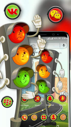 Cartoonist Red Light Launcher Theme screenshot 1