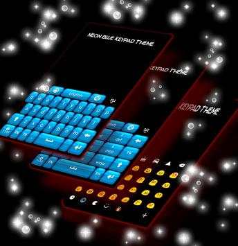 Neon Blue Keypad Theme screenshot 3