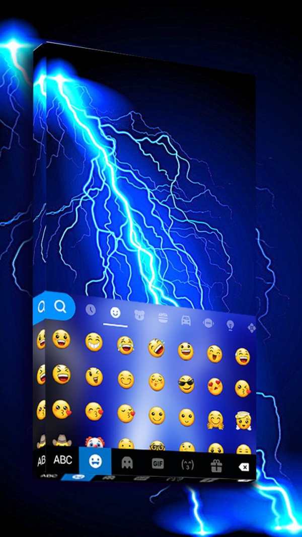 Lighting 3d Storm Keyboard Theme скриншот 2