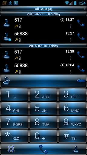 Theme x Drupe and RocketDial Dusk Blue screenshot 2