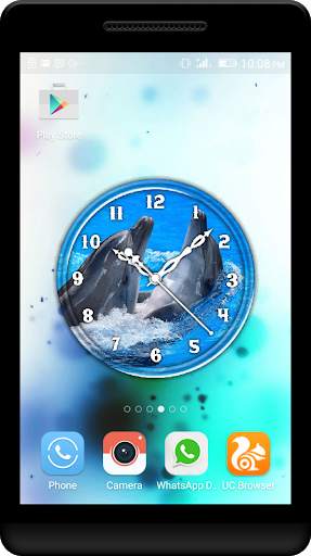 Dolphin Clock Live Wallpaper screenshot 4