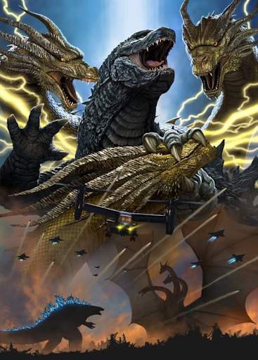 Godzilla vs ghidorah Wallpaper screenshot 2
